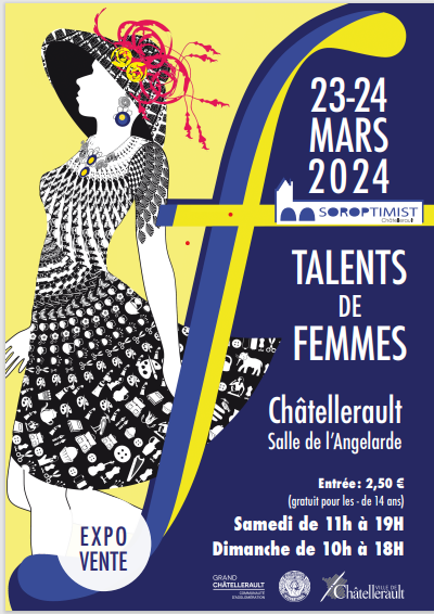 Salon Talents de Femmes les Samedi 23 et Dimanche 24 Mars 2024 à l'angelarde